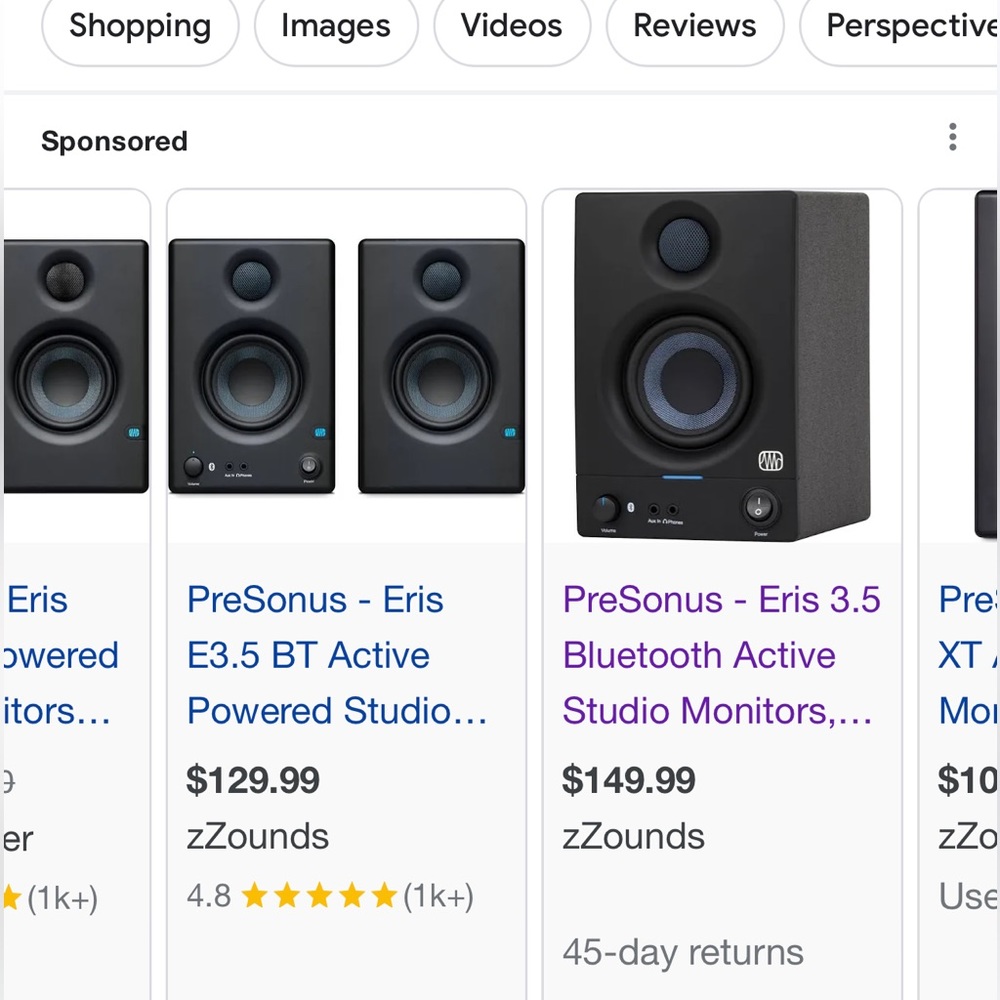 (Brand New In Box)❗️❗️❗️PreSonus Eris E3.5 3.5-inch Powered Studio Monitors